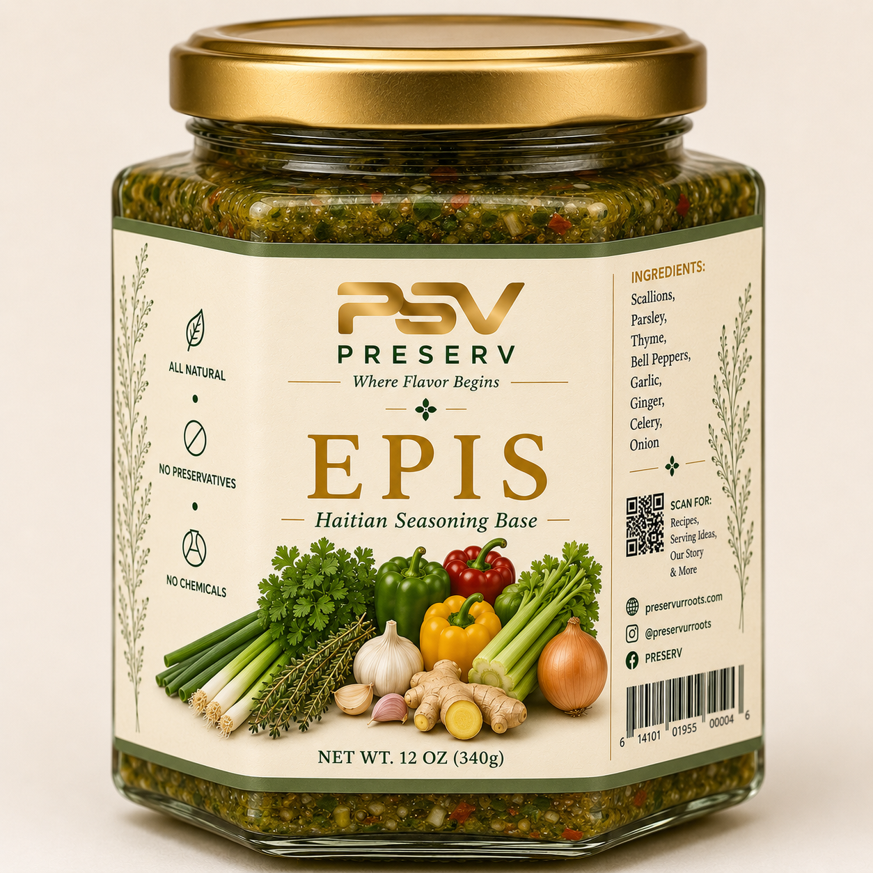 Preserv Epis – Traditional Haitian Seasoning Blend
