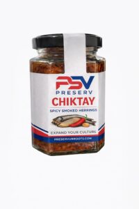 Preserv Chiktay traditional Haitian smoked herring spread with peppers herbs and Caribbean spices